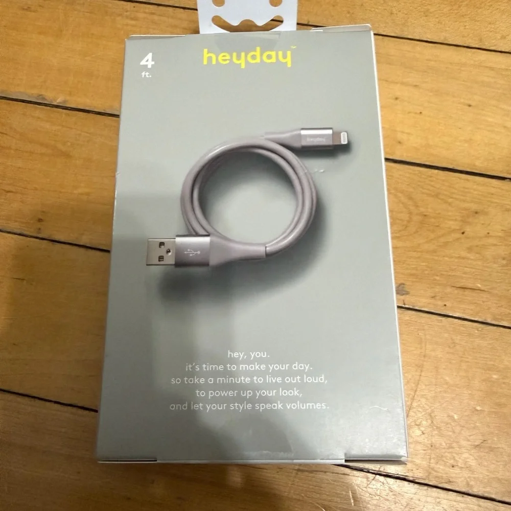 Heyday Silver Lightning to USB-A Cable
